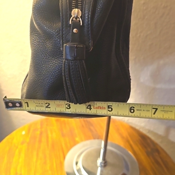 Kate Spade Top handle Pebbled leather Black Purse Bag neutral minimalist S.Large - Picture 15 of 15